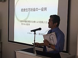 学会にて発表中